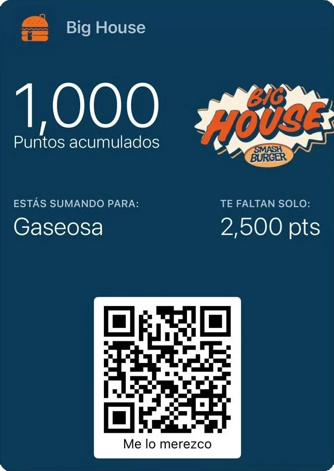 Tarjeta de fidelización de Big House
